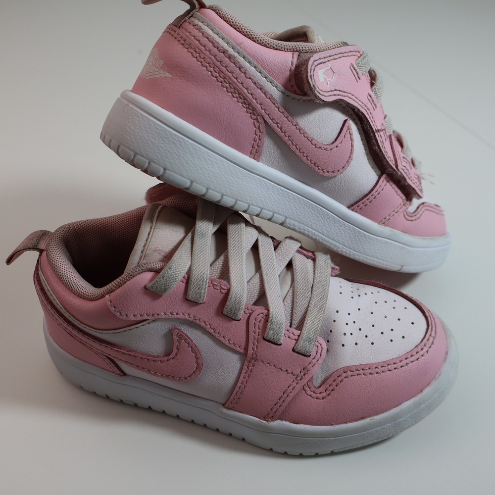 Jordan Jordan 1 Low Toddler 12C Pink White DR9748-614 Athletic Sneakers